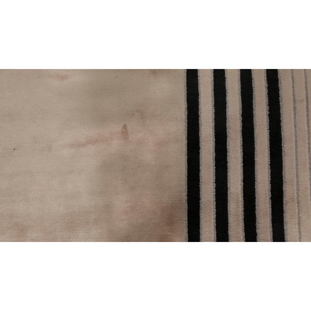 Off-white Modern Art Deco Rug by Carlos David Studio for Doris Leslie Blau For Sale - Image 8 of 9
