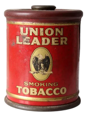 Antique Union Leader Tobacco Tin Canister