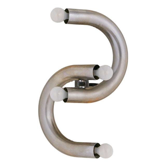 1970s Italian Chain Link Chrome Sconce by Stilux, 1970s - 2 Available For Sale