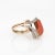 1970s Vintage 1970s Abstract Coral Diamond 14k Yellow Gold Ring Size 4.75 For Sale - Image 5 of 7