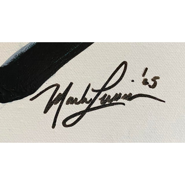 Mark Lewis 2025 "022-25" Abstract Expressionist Monochrome Black & White Painting by Mark Lewis For Sale - Image 4 of 5