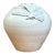 Vintage Kass O'Brien White Ceramic Vase With Ginko Leaf Motif For Sale