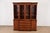 Henkel Harris 1990s Henkel Harris Georgian Carved Mahogany Lighted Breakfront Bookcase Cabinet For Sale - Image 4 of 12