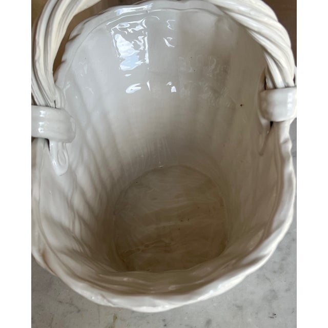 1960s Vintage Italian Ceramic Basket For Sale - Image 5 of 8