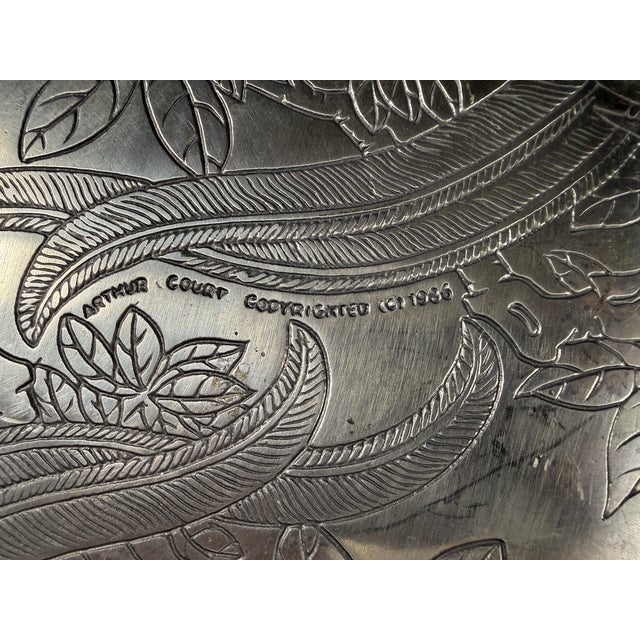 1986 Arthur Court Pheasant & Quail Cast Aluminum Oval Serving Platter For Sale In Salt Lake City - Image 6 of 6