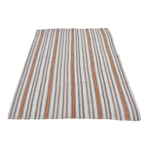 1950s Organic Turkish Stripe Kilim Hemp