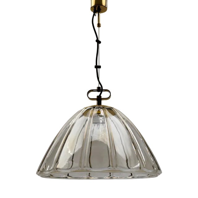 Mid-Century Modern Smoked Glass Pendant Lamp from Limburg, 1960s For Sale