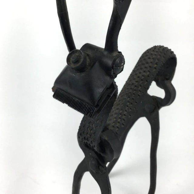 1970s Artisan Vintage Metal Artwork Deer Sculpture Steampunk For Sale - Image 5 of 13