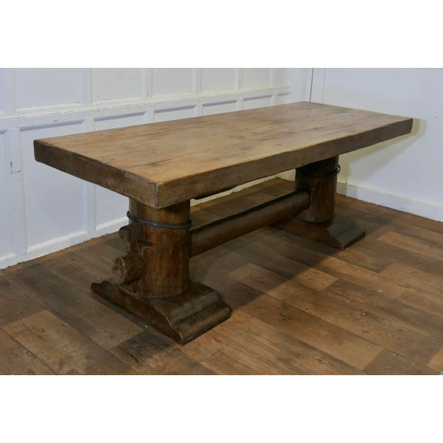 Antique French Oak Refectory Table, 1890s For Sale - Image 6 of 12