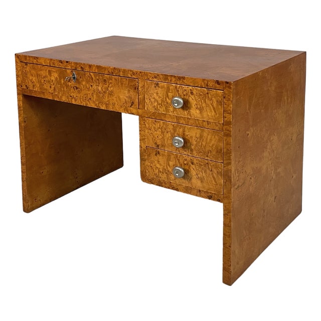 Italian Art Desk in Wood and Steel, 1930s For Sale