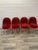 Original 4 lollypop dining chairs by navratil for vertex, 1960 rare dining chairs in very good condition red upholstery...