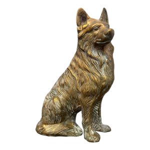Vintage English Brass Dog Figure