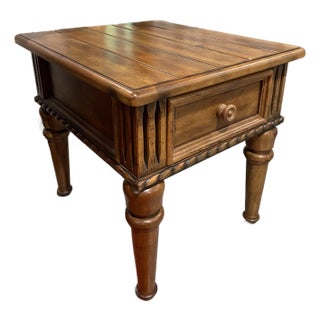 Thomasville Ernest Hemingway Collection Carved End Table For Sale
