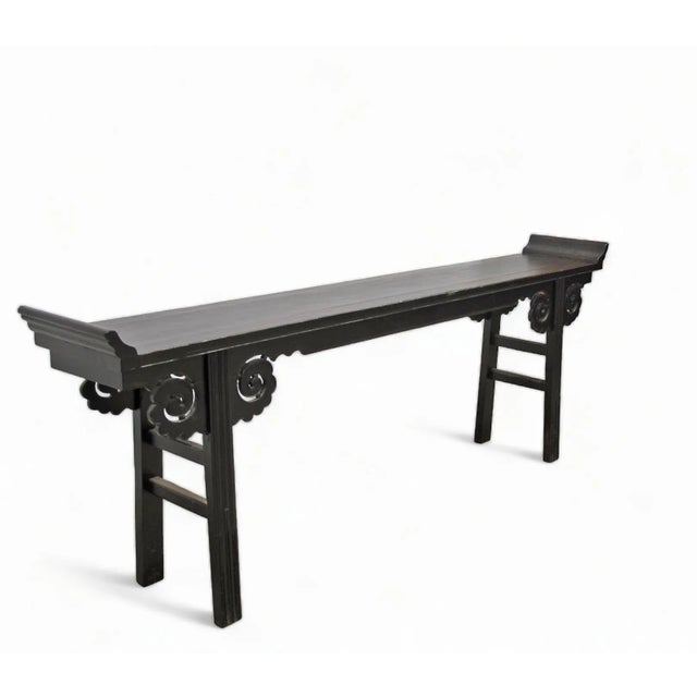 Wood Antique Altar Table With Everted Flanges For Sale - Image 7 of 10