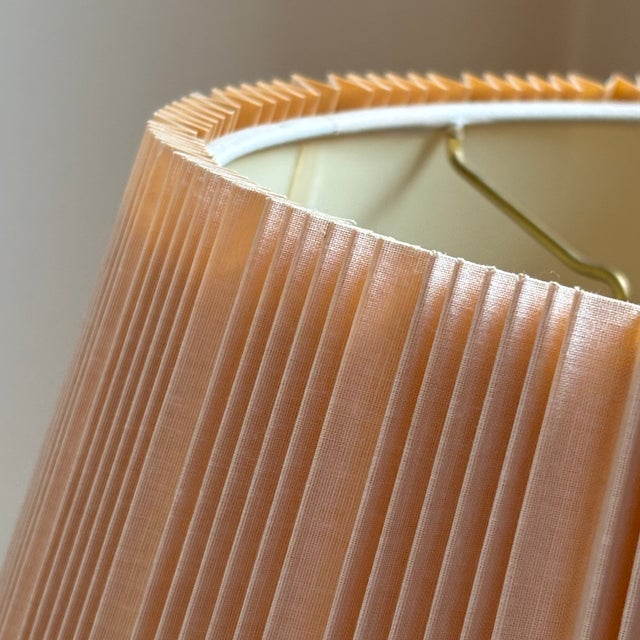 Mid-Century Modern Mid-20th Century Gathered Knife Pleated Stiffel Lamp Shade For Sale - Image 3 of 12