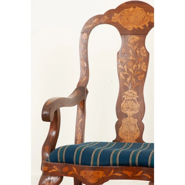 This Dutch Rococo style three-seat settee is a wonderful addition to any interior, crafted during the 18th century with...