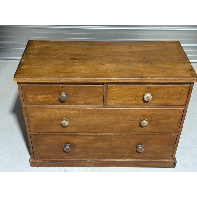Antique Pine Two Over Two Drawers - Chest of Drawers From England This is a large two over two chest of drawers,...
