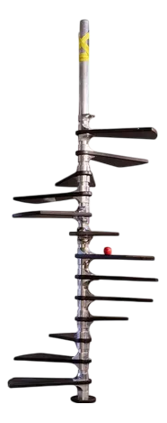 Aluminum and Mahogany Spiral Staircase by Roger Tallon, 1970