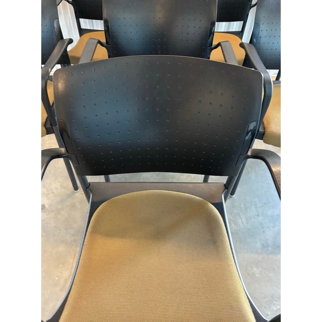 Late 20th Century Vintage 1990’s Giancarlo Piretti Indestructible Stacking Office Arm Chairs, Rapture, Set of 8 For Sale - Image 5 of 10