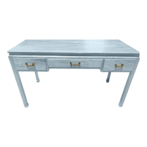 Mid Century Modern Desk Done in Sky Blue