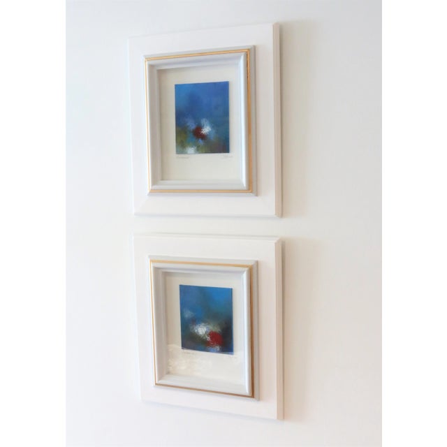 Wanderlust I & II. Framed Abstracts by C. Damien Fox Pair of exceptionally unique smaller abstracts framed in hand...