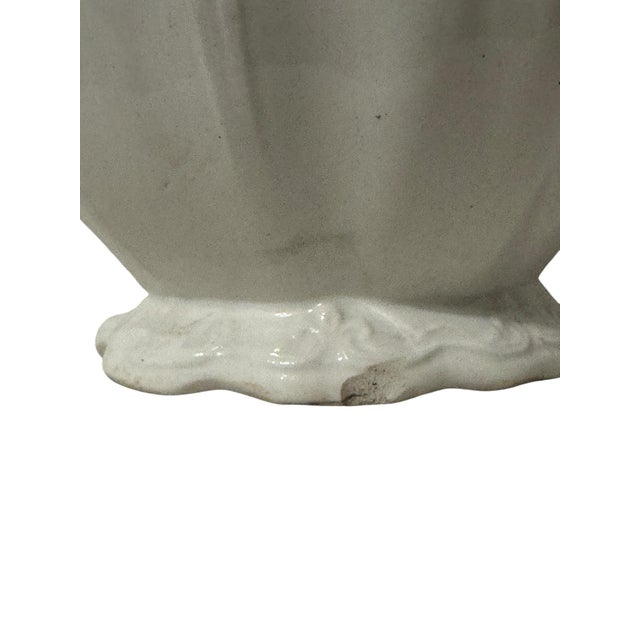 Ceramic Antique White Ironstone Rococo Ewer, c.p. Marquette Co., Circa 1880-1910 For Sale - Image 7 of 7