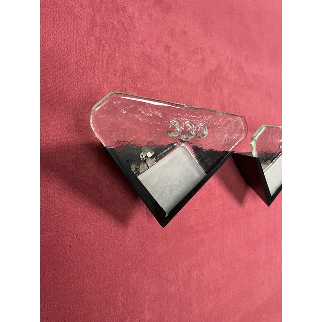 Murano Glass Wall Lamps, 1970s, Set of 2 For Sale - Image 4 of 18