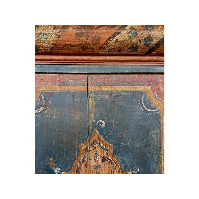 Alpine Blue Painted Wardrobe, 1817 For Sale - Image 11 of 18