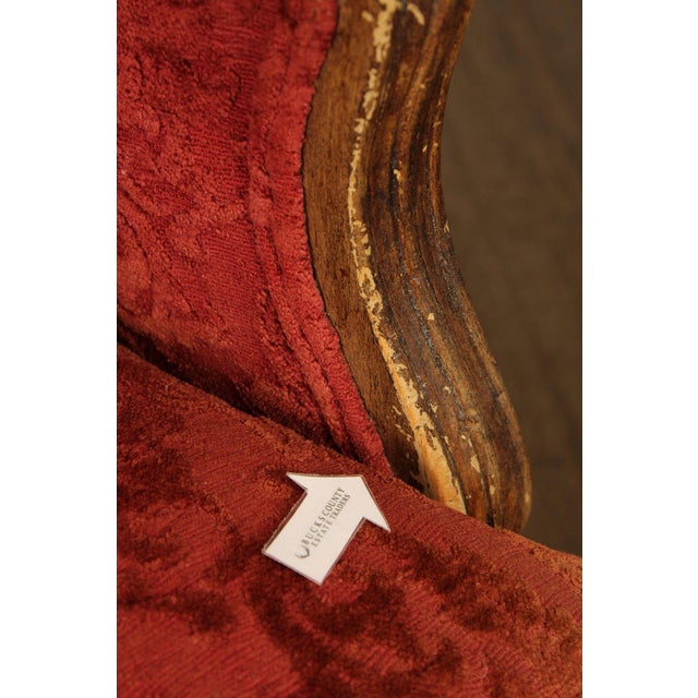 Georgian Style Pair of Wingback Armchairs and Ottoman For Sale - Image 9 of 18