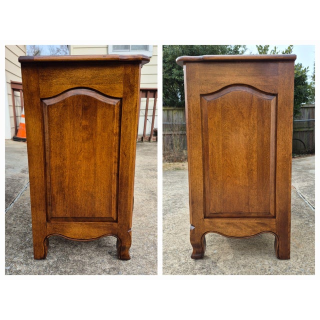 1989 Ethan Allen French Country Style Flip-Top Server Sideboard Buffet Bar Cabinet For Sale - Image 10 of 15