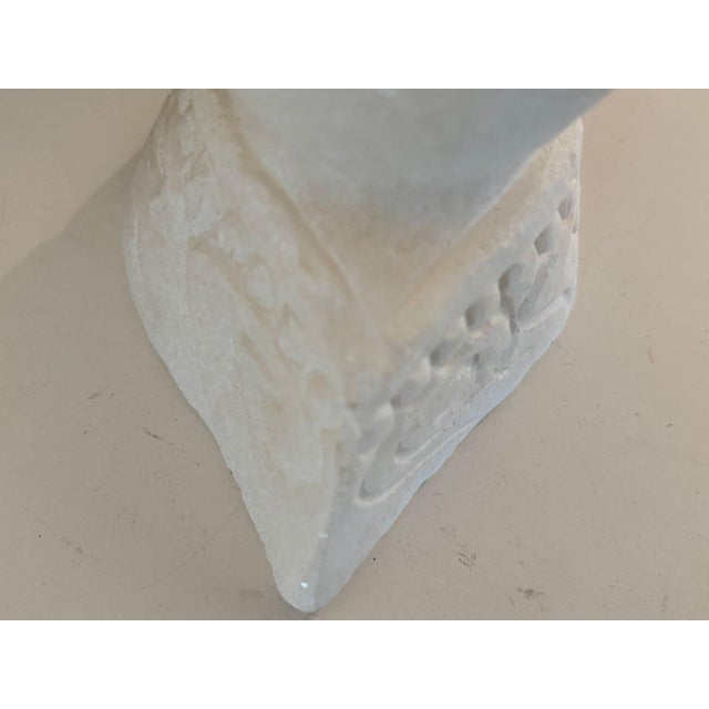 White Vintage Alabaster Gyan Mudra Buddha Meditation Hand Sculpture in Box For Sale - Image 8 of 14