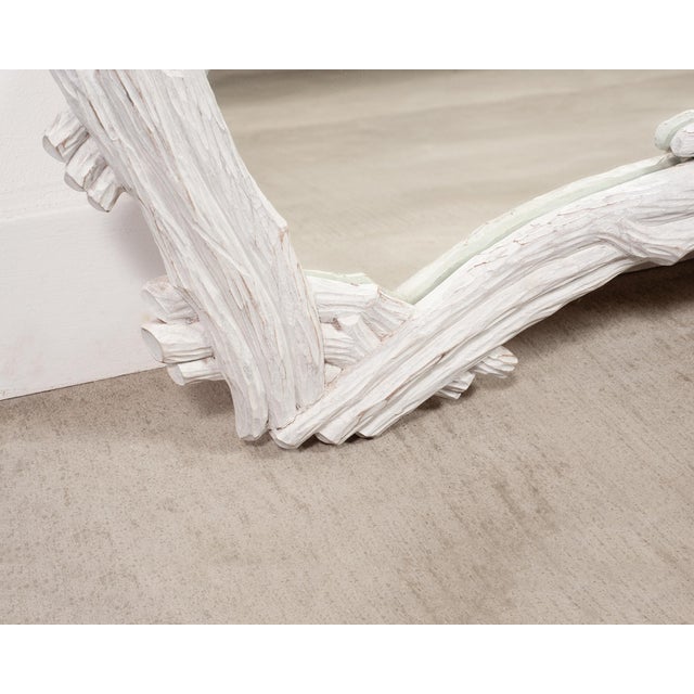 Pair of John Dickinson Style White Lacquered Faux Bois Mirrors For Sale - Image 13 of 18