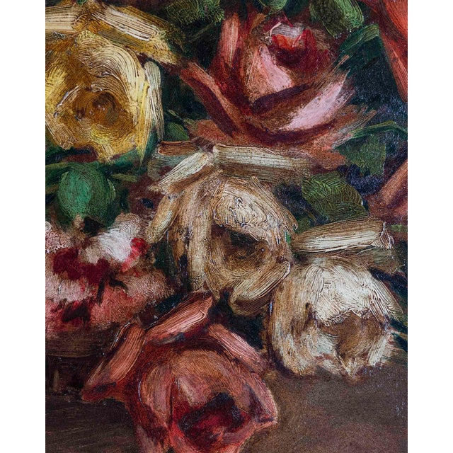 Mid 20th Century Ivan Gorini, Still Life with Flowers, Oil on Panel For Sale In Atlanta - Image 6 of 7