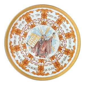Laszlo Ispanky “The Ten Commandments” Plate for Goebel – Judaica Wall Art With Box. 1979