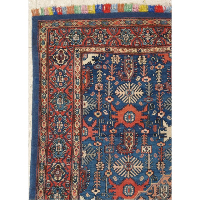 Antique silk warp Senneh woven in dark earth tone colors. Silk warp Sennehs are often referred to as "Rainbow Sennehs," as...