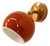 Adjustable Wall Light with Red-Colored Metal Dome For Sale
