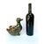 Vintage Drip Glaze Ceramic Duck Figurine, Mottled Green Art Pottery For Sale - Image 10 of 11