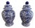 Chinoiserie Blue and White Porcelain Ginger Jars, Pair For Sale