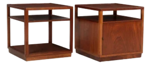 Edward Wormley for Dunbar Pair of Cube End Tables, 1947