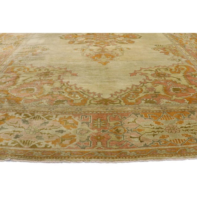 Late 19th Century Turkish Oushak Rug, 11'08 X 16'00 For Sale - Image 4 of 12