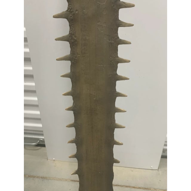Set of 2 Faux Sawfish Bill Rostrums on Metal Stands, 1980s For Sale - Image 4 of 11