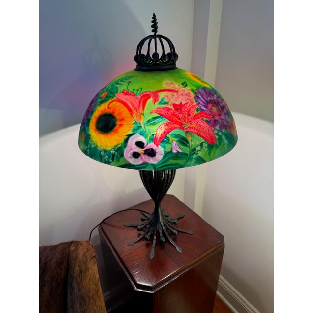 Glass Matching Pair of Signed Ulla Darni Table Lamps For Sale - Image 7 of 14