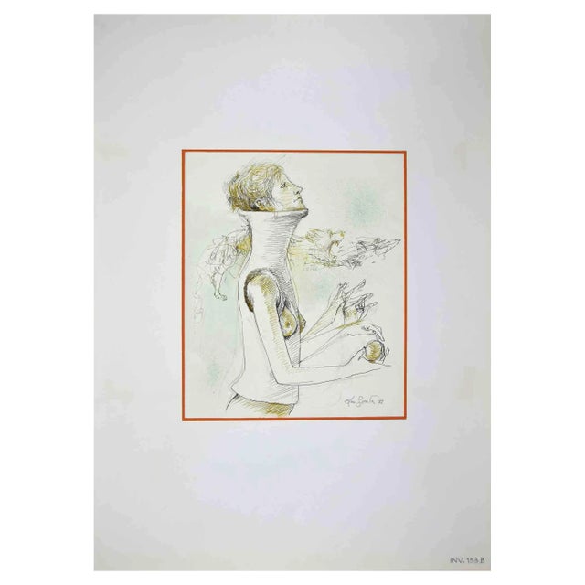Leo Guida, Strange Abilities, Original Ink Drawing, 1972 For Sale