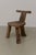 Primitive Weathered Elm T Tripod Side Chair, Denmark 1970s. Extremely decorative carved folk art chair in solid elmwood...