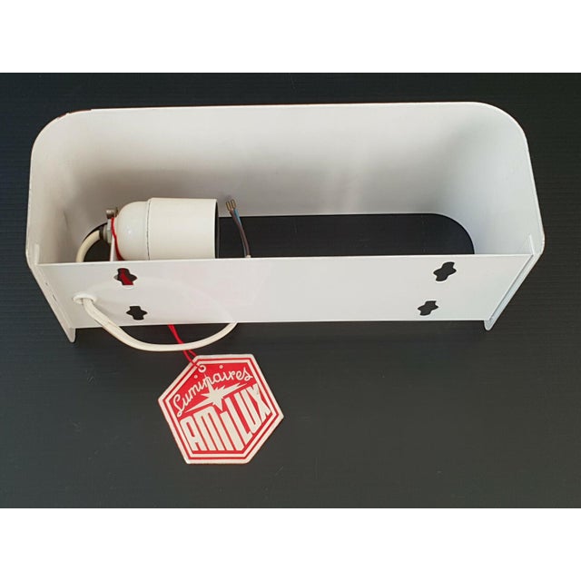 Vintage Wall Light in Blue Lacquered Sheet Metal, 1960s For Sale - Image 4 of 6