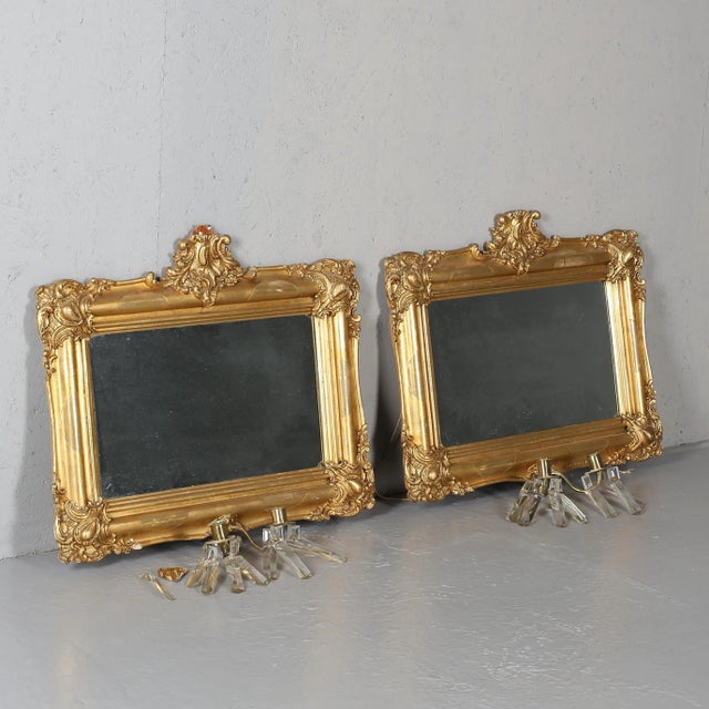 19th Century Gilded Mirrors, Set of 2 For Sale - Image 4 of 4