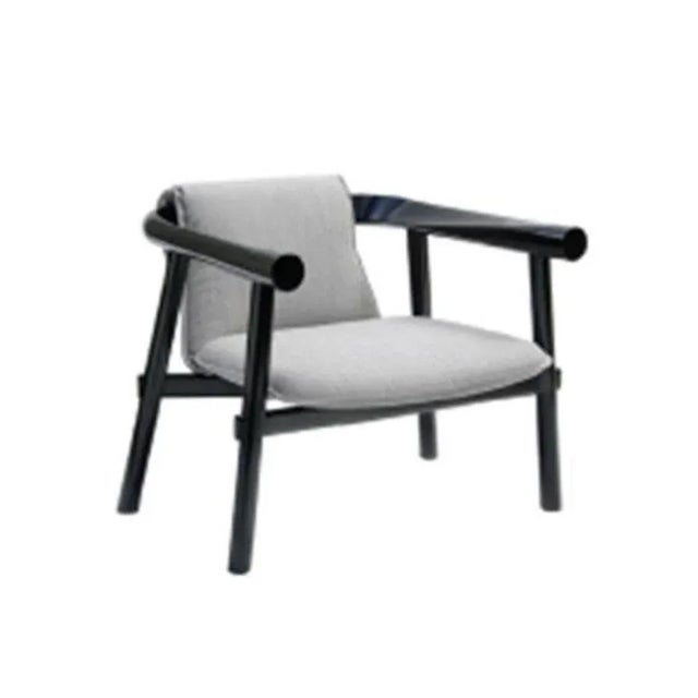 Black Fabric Altay armchair by Patricia Urquiola Materials: Black Stained and lacquered solid beechwood covered with...