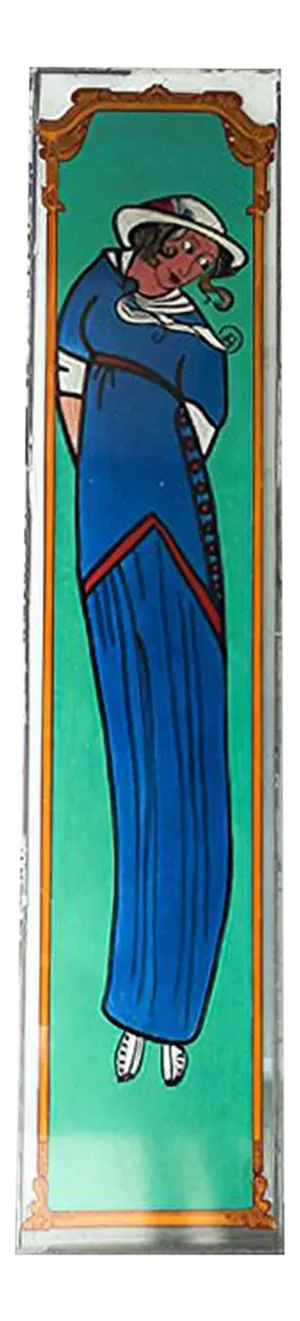 Art Nouveau Stained Window Glass by Covina, 1930s