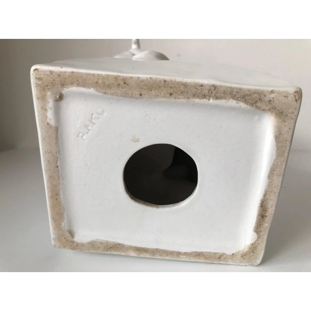 White Art Deco Porcelain Man with Lute, Czechoslovakia, 1940s For Sale - Image 8 of 9