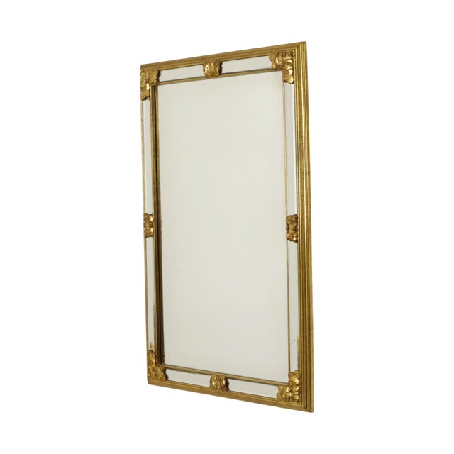 Glass Large Vintage Hollywood Regency Mirror from Deknudt, 1970s For Sale - Image 7 of 18